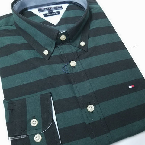 THF designer striped Shirt | Green