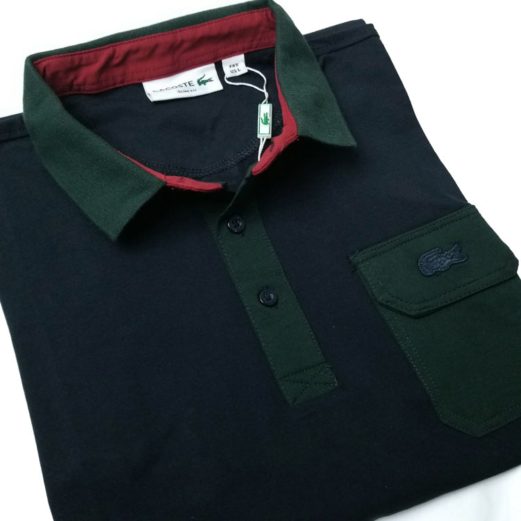 LST pocket designer polo shirt | Navy blue