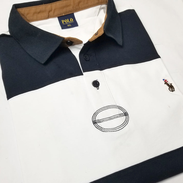 PRL two toned polo shirt | Blue/White