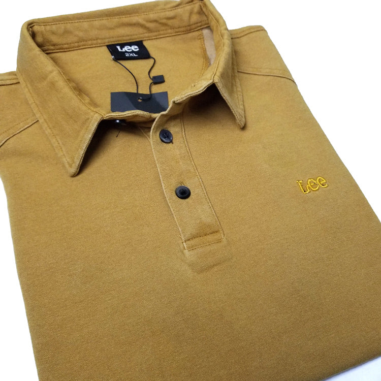 Lee designer plain polo shirt | Mustard