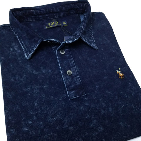 PRL cloudy print polo shirt | Blue