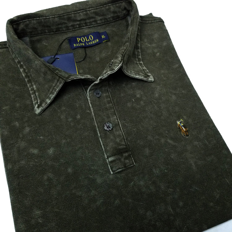 PRL cloudy print polo shirt | Grey