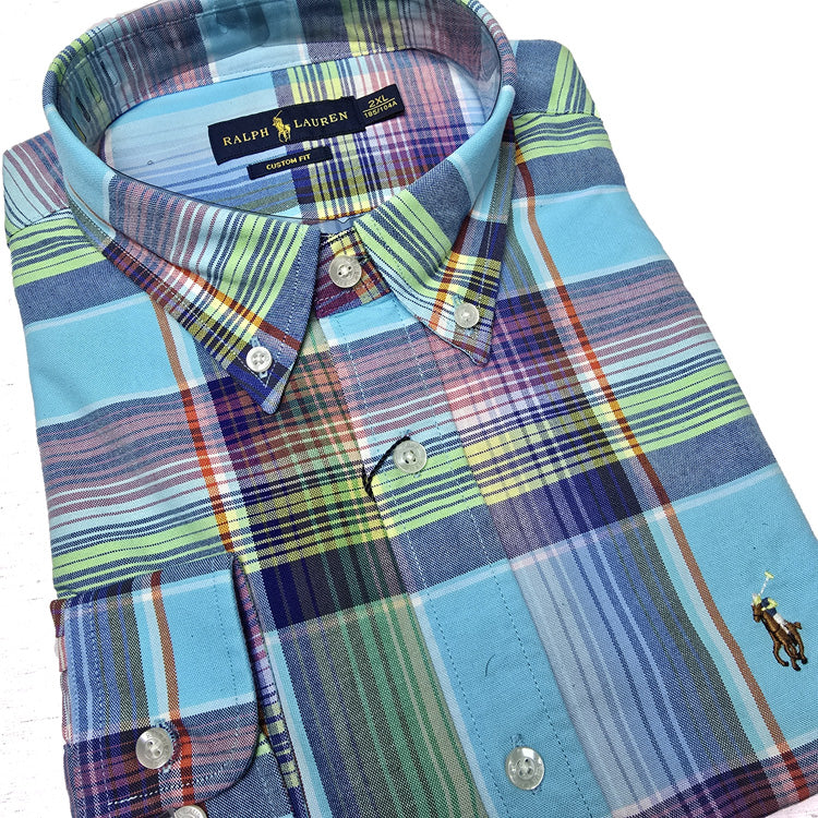 PRL two toned check Shirt | Sky blue