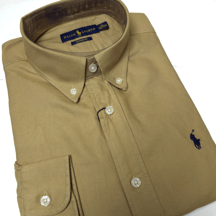 PRL designer men's dress Shirt | Bronze