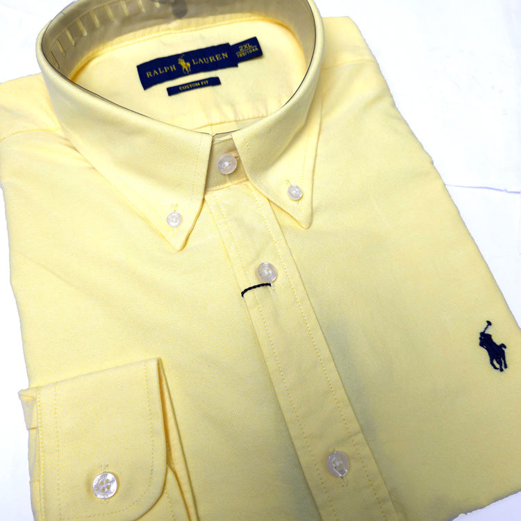 PRL designer men's dress Shirt | Yellow