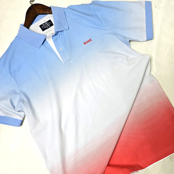 BS two toned pastel polo shirt | Sky blue