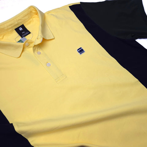 GS two toned designer polo shirt | Yellow