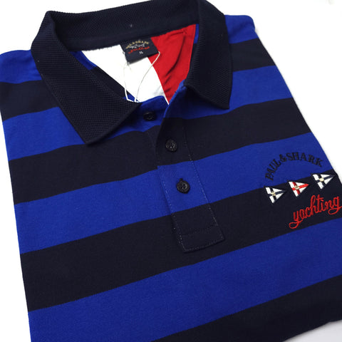 PS two toned designer polo shirt | Tokeis Blue