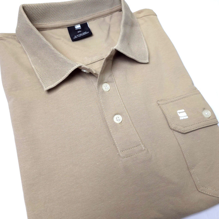 GS pocket designer polo shirt | Beige