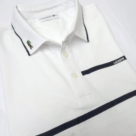 LST signet designer polo shirt | White