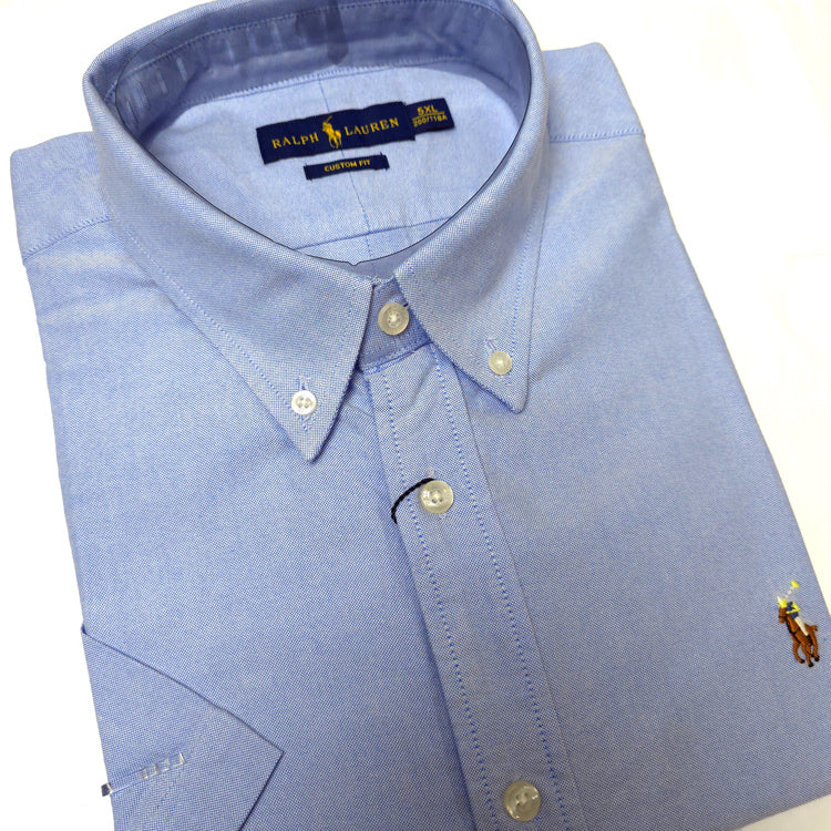 Shortsleeve PRL designer men's dress Shirt | Skyblue