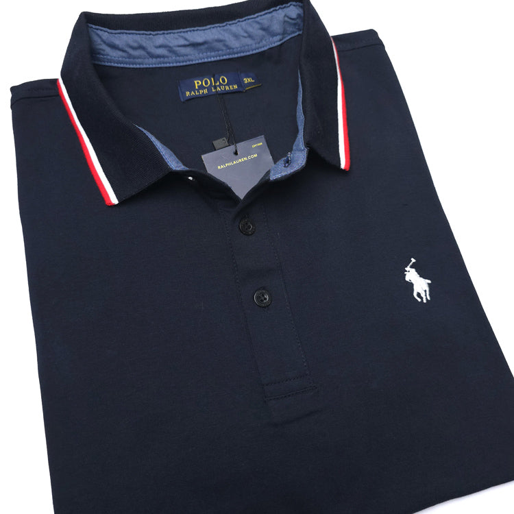 PRL duo-collar designer polo | Navy blue