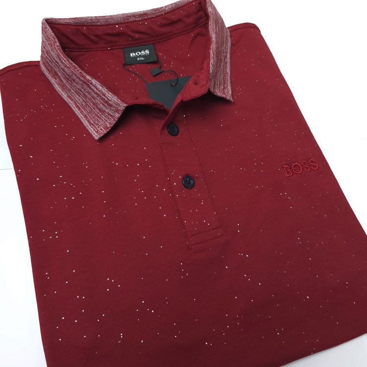 BS Glit designer polo shirt | Wine