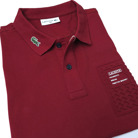 LST 3D designer polo shirt | Wine