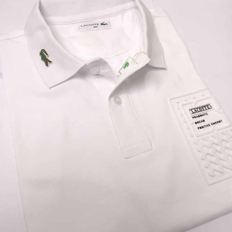 LST 3D designer polo shirt | White