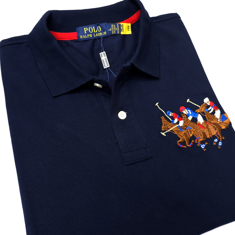 PRL tier-crested polo shirt | Navy blue