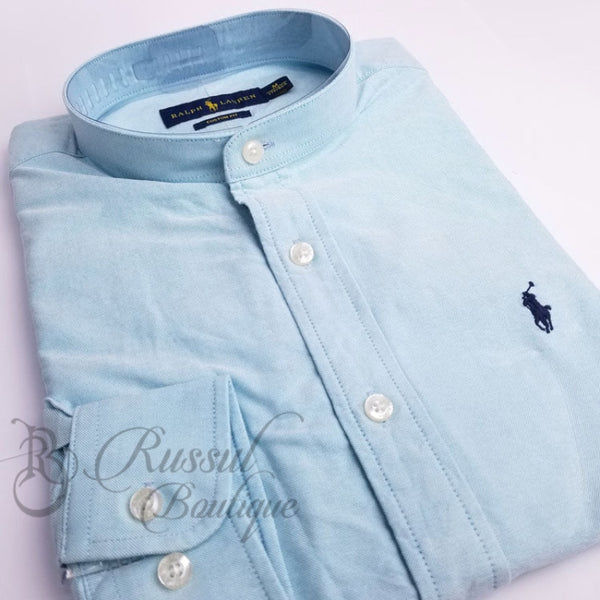 Prl Bishop Collar Mens Dress Shirt | Sky Blue Shirts